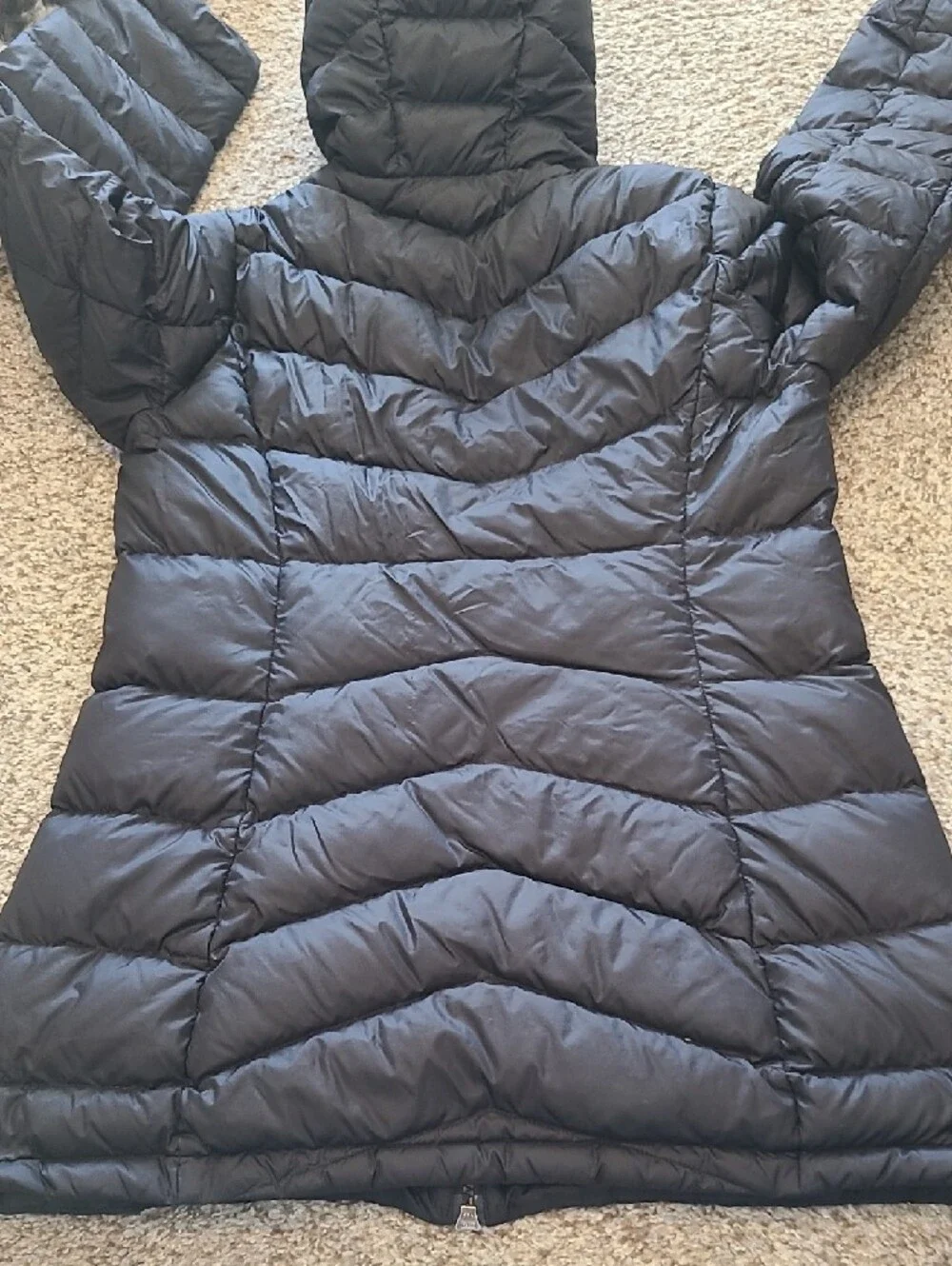 Eddie Bauer Black Hooded Down Puffer Jacket